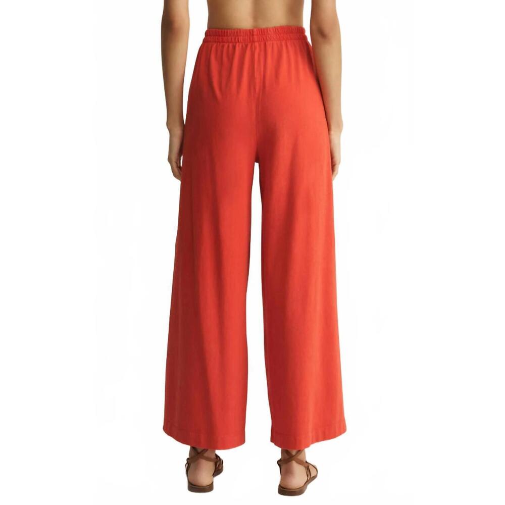 NEW Z SUPPLY scout jersey cropped flare pant in lychee - Picture 4 of 4